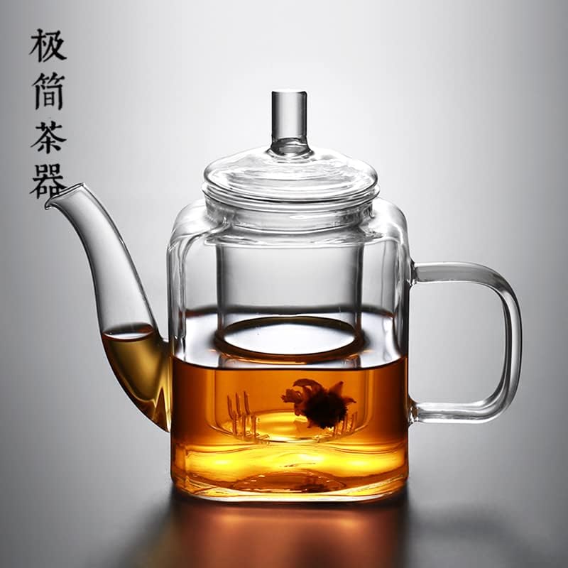 יצרנית תה עמידה בחום בסגנון יפני בסגנון יפני עם הפרדת תה פילטר קונג פו פו סט תה קטן סיר יחיד רתיחה קומקום 日式 玻璃 茶 耐