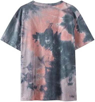 חולצות טי גרפיות וינטג 'לנשים עניבת קיץ צבע חולצות פרחוניות פרחוניות