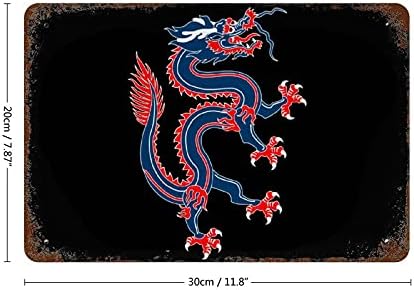 תמונות קיר רטרו מתכת סינית-דרקון תלייה תלייה תמונה כל הדפוס פוסטר פוסטר צלחת ברזל אמנות אופנה דקורטיבית
