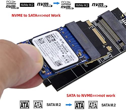 Cablecc ngff b+m מקש nvme m-key זכר לנקבה 22x30 ממ עד 22x42 ממ מתאם הרחבה עבור 2230 2242 SSD