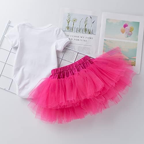 קסם פארק תינוקת ליום הולדת 1 תלבושות חצאית יום הולדת של נסיכת תינוקות מגדירה ילדה לשמלת רשת רומפר