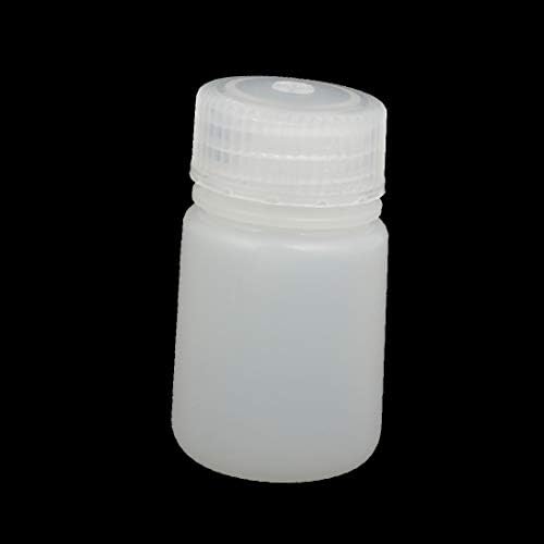 X-DREE 30 מל HDPE פלסטיק פה רחב נוזל נוזל צילינדר צילינדר מיכל בקבוק מיכל לבן (30 מל HDPE Plástico Boca Ancha