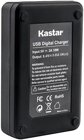 Kastar 2-Pack NP-F570 סוללה ו- LED2 מטען USB תואם ל- DCR-TRV110 DCR-TRV120 DCR-TRV125 DCR-TRV130 DCR-TRV203 DCR-TRV210
