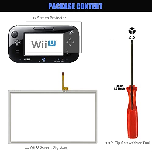 חלקי חילוף של דיגיטייזר מסך Chenlan, העדשה הזכוכית החיצונית הקדמית עבור Nintendo Wii U Gamepad
