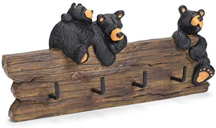 משפחת דוב שחור 3.5 על 7.5 מחזיק מפתחות פסלון שרף יצוק ביד