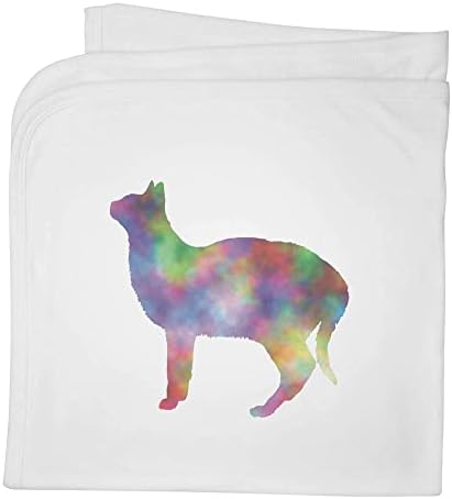 AZEEDA 'חתול צבעוני' שמיכה/צעיף כותנה כותנה