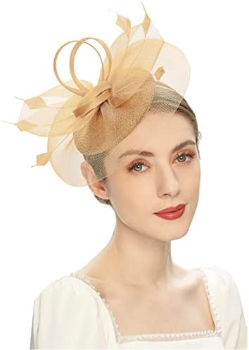 מסיבת תה כובעי קוקטייל חתונה לחתונה פרח נוצה נוצה נוצות תה מסיבת תה מרתק כובע קסם פרפר