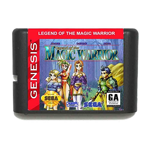 אגדת סאגת קרב אמיצה של לוחם הקסמים 16 סיביות קלף משחק MD עבור Sega Mega Drive עבור genesis-ntsc-u