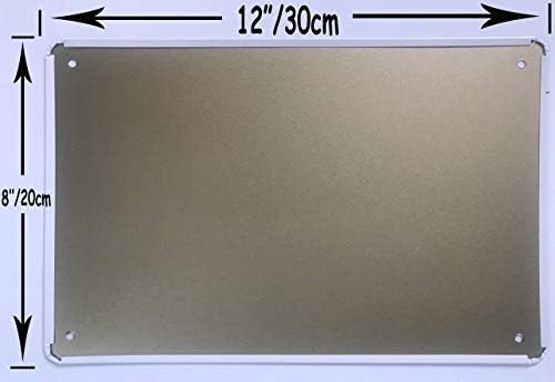 פנזי וינטג 'מראה מתכת - טום בריידי עז - 8 X12 עיצוב קיר פח פח
