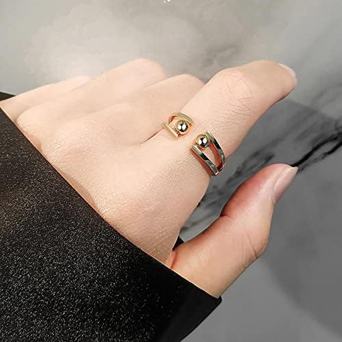 יום האהבה S925 מתכוונן טבעת כסף סטרלינג טבעת חרוז
