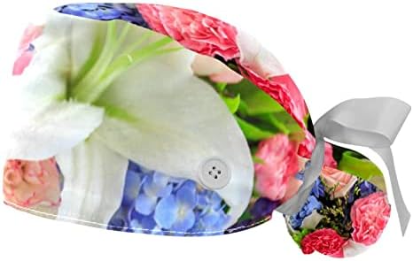 2 חתיכות רטרו פרחים חמודים כפתור כפתור כפתור כובע עבודה כובע עבודה בגודל אחד רב צבע