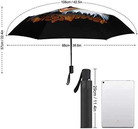 בציר אמריקאי דגל קירח נשר 3 קפלים אוטומטי פתוח קרוב נגד אולטרה סגול מטריית נסיעות מטריית נייד קיץ מטריות