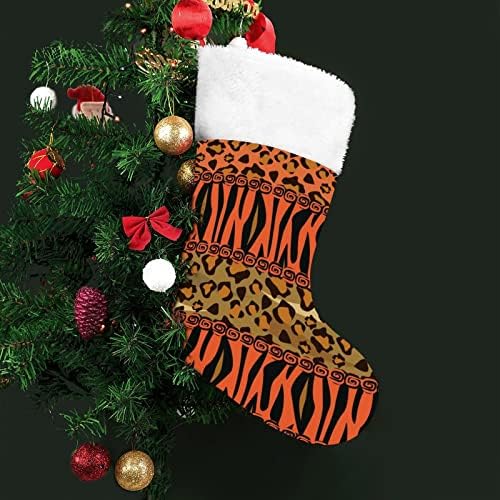 ברדלס וטייגר דפוס עור גרבי חג המולד גרביים מדפיסים קישוטי אח עץ חג המולד