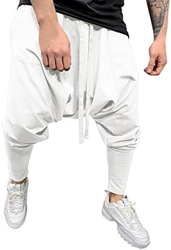 גודל פתוח מגמה היפ הופ רופף צבע אחיד סטריט ספורט ספורט מזדמן הרלן מכנסיים קצוצים 8 פשוט