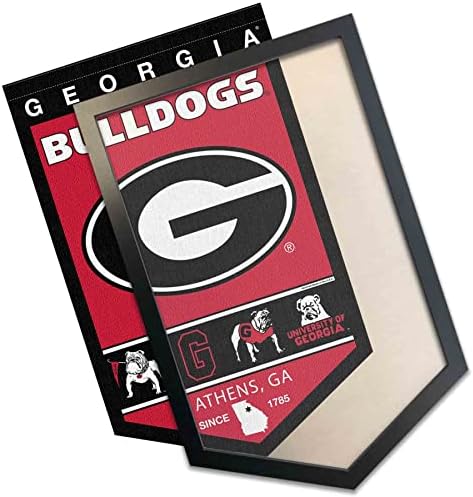 בולדוגים של ג'ורג'יה המורשת לוגו היסטוריה באנר ומסגרת באנר עץ