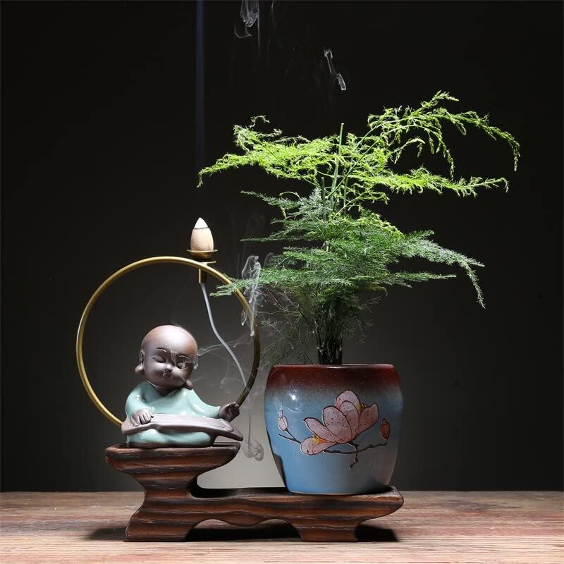 קישוטי תה חיות מחמד של נזיר קטן ויצירתי זן זן זרימה שולחן תה שולחן תה ירוק צמח בונסאי קונג פו תה אביזרים סט תה