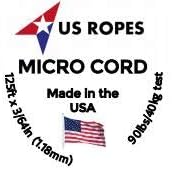 חבלים אמריקאים חבל טקטי ניילון מיקרו טקטי 1.18 ממ x 125ft חוט קלוע קל משקל על שייט קמפינג שייט תכשיטים לגינה ביתית 90 קילוגרמים