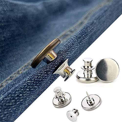 12 חבילה החלפת ז 'אן כפתורי מכנסיים כפתור סיכות לא לתפור מיידי כפתור עבור מכנסיים אופנה ג' ינס נדנדה מלאכות