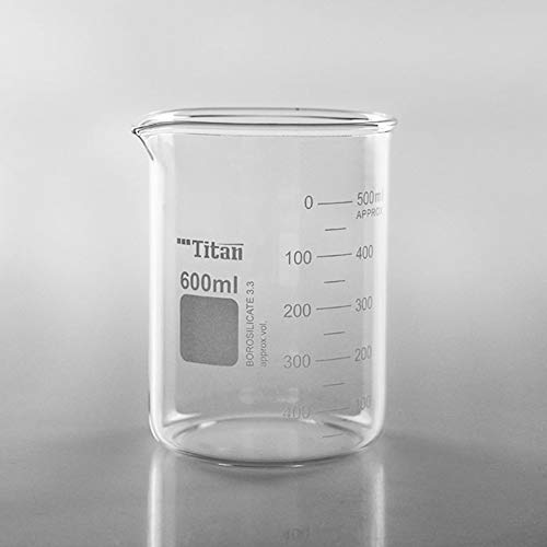 Adamas-Beta 600ML Beaker, כוס זכוכית מדעית נמוכה בורוסיליקט בורוסיליקט בורוסיליקט