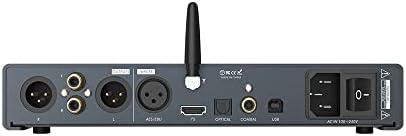 LOXJIE HI -RES D40 DAC ומגבר אוזניות, 2XES9068AS CHIP, USB/אופטי/קואקסיאלי/AES/Bluetooth/I²S קלט, MQA LDAC
