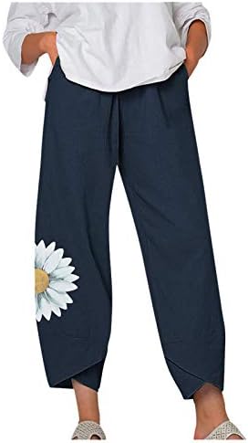 מכנסי טרנינג קפרי קפרי לנשים לנשים ספורט טרקלין מזדמן קצוץ מכנסיים מכנסיים נמתחים אימון ריצה של מכנסי יבול יבול
