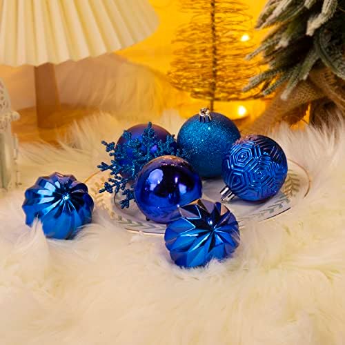 קישוטי כדור חג המולד של איזוליפה 34CT קישוטי כדור עץ חג המולד אטומים, קישוטים לעץ חג המולד מסיבת חתונה מסיבת חג עיצוב