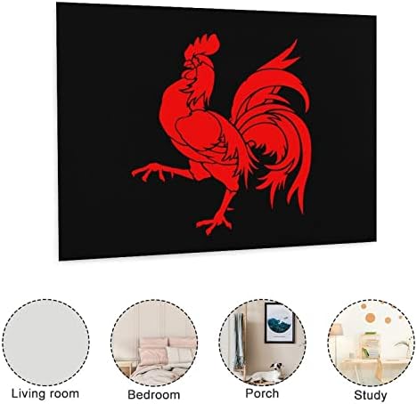 דגל תרנגול נודקיו דגל זין אדום קנב קיר קיר ציור תלייה תמונות אמנות לסלון לחדר שינה קישוט משרדי Unframe Style