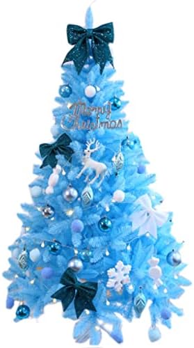 ZSM כחול נוהר עץ חג המולד 3.9ft/4.9ft/5.9ft עץ חג המולד מלאכותי