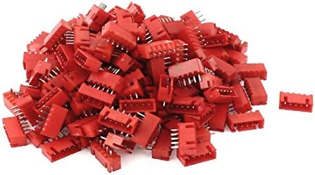 חדש לון0167 150 יחידות 2.54 ממ 5 פינים שורה אחת ישר לטבול נקבה פין כותרת רצועת אדום (150 יחידות 2,54 ממ 5-פוליג 'איינרייג'