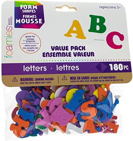 BestPysanky 180 קצף אלפבית מכתב צורות צבעים מגוונים 0.8 אינץ '