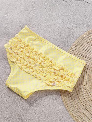 MSEMIS ילדים בנות שתי חלקים שומר פריחה בגד ים עם שרוול קצר פולקה ביקיני ביקיני בולחי קיץ