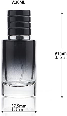 Qixivcom 10 חבילה 30 מל מיני ניחוח ריסוס בקבוק בקבוק בקבוק זכוכית שחורה ניחוח ניחוח ניחוח מיכל דגימה בקבוק שמן אתרי מטה