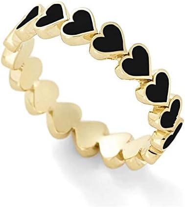 טבעות לנשים 2023 מתנות ליום הולדת אהבה לבב טבעת טבעת רב -צבעונית תכשיטי אפרסק אופנה אפרסק טבעת חלולה