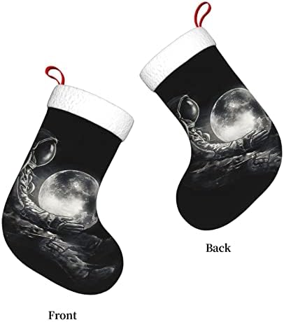פסוווד ירח אסטרונאוט גרבי קישוט חג המולד גרביים תלויים