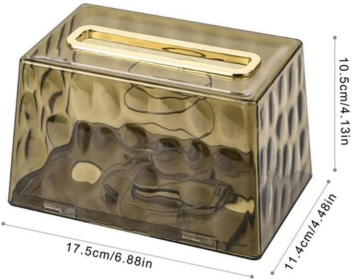 SAWQF קופסת רקמות ברורה כיסוי שקוף נייר טואלט קופסת מפיות קריסטל מחזיק