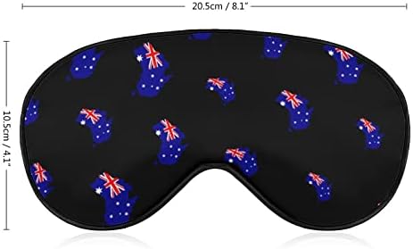 אוסטרליה דגל מפת מסכת שינה מכסה מסיכת עיניים רכה כיסוי עיוורון אפקטיבי עם כיסוי עיניים עם רצועה מתכווננת אלסטית