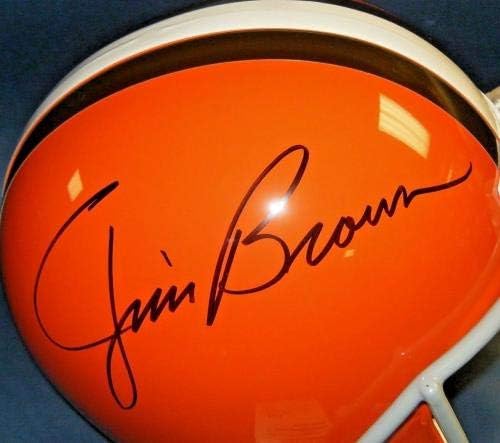 ג 'ים בראון חתם על קסדה של קליבלנד בראונס, ג' יי. אס. איי. 386538, קרא קסדות עם חתימה