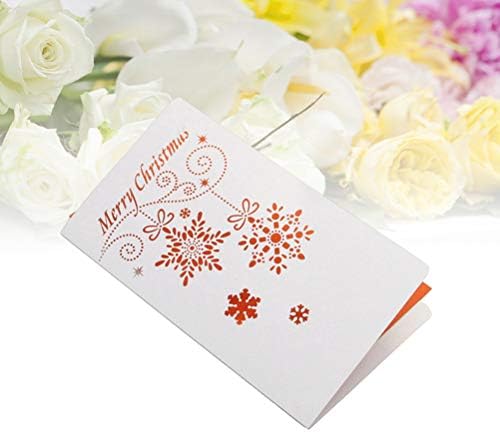 AMOSFUN כרטיסי ברכה לחג המולד חלול חילוף פתית שלג עיצוב הזמנות כרטיסי ברכה כרטיסי מתנה מפלגת מסיבה
