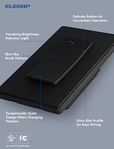 Elegrp Smart Light Switch, 2.4GHz Wi-Fi מוט יחיד/מתג אור 3 דרך עובד עם Alexa ו- Google Assistant, חוט נייטרלי
