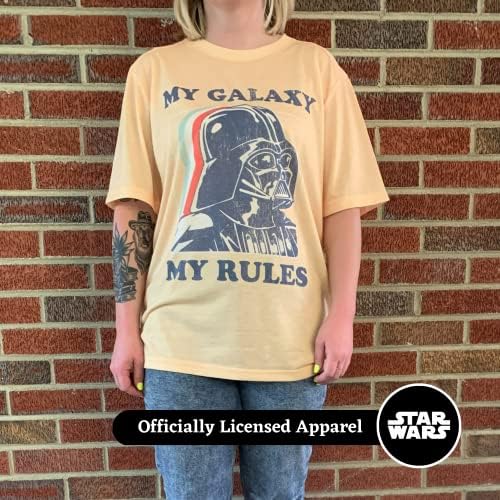 מלחמת הכוכבים מורשה רשמית מנדלוריאנית טי למבוגרים - חולצת טי אספנות רטרו לגברים ונשים