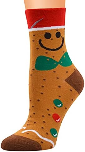 קרסול גרביים לנשים בית שינה קומפי רך פלאפי חידוש גרביים רך חמוד חג המולד עץ תרמית גרביים לנשים