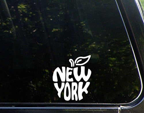 מדבקות תה מתוק העיר ניו יורק - תפוח גדול - 3 3/4 x 4 1/2 - מדבקה מדבקות/פגוש ויניל למות ויניל לחלונות, משאיות,