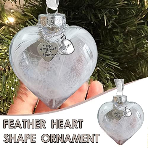 חרוזי זכוכית דקורטיביים זר בצורת הלב שלי, אנדרטת 1 pc, הוא חג המולד של קישוט קישוטים ללב - חתיכה עיצוב הבית זכוכית זכוכית זכוכית