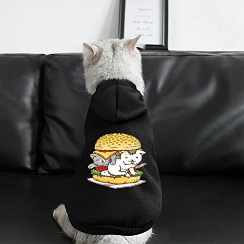 המבורגר חתול חתיכה אחת כלב תלבושות לחיות מחמד חליפת בגדים עם כובע לחיות מחמד אביזרי עבור גור וחתול