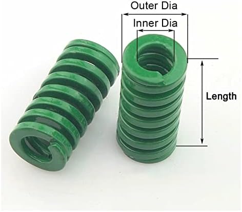 קפיצי דחיסה מתאימים לרוב התיקון I 2 חתיכות של ירוק עובש כבד-חובה סיבוב קוטר חיצוני 10 ממ חותמת ספירלה דחיסת