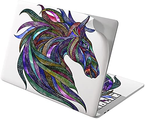 עור ויניל אלטרנטיבי תואם לאוויר MacBook 13 אינץ 'מק פרו 16 רשתית 15 12 2020 2019 2018 סוס חיה אתני שבטי שבטי מדבקה מקושטת