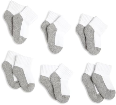 Jefferies Socks, LLC יוניסקס בייבי 6 חבילה חלקים ספורט חלקים חצי כריות גרביים