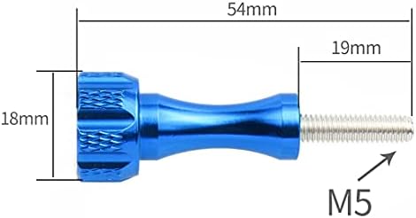 מינגצ'ואן CNC סגסוגת אלומיניום M5 כפתור אגודל מיני בורג קצר/ארוך עם אגוזי בורג תואם לאביזרי מצלמה של אגוז בורג.