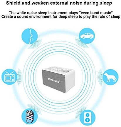 מכונת שינה לרעש לבן, מכשיר סאונד שינה מיני עם 8 צלילים מרגיעים טיימר ותכונת זיכרון הובילה אור אווירה לתינוק