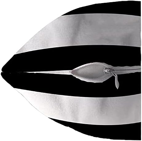 סט פס פס לבן ושחור של העלה של 2 סנטימטרים של פוליאסטר כותנה ריבוע כותנה כרית כרית דקורטיבי כרית עמיד דקורטיבית כרית